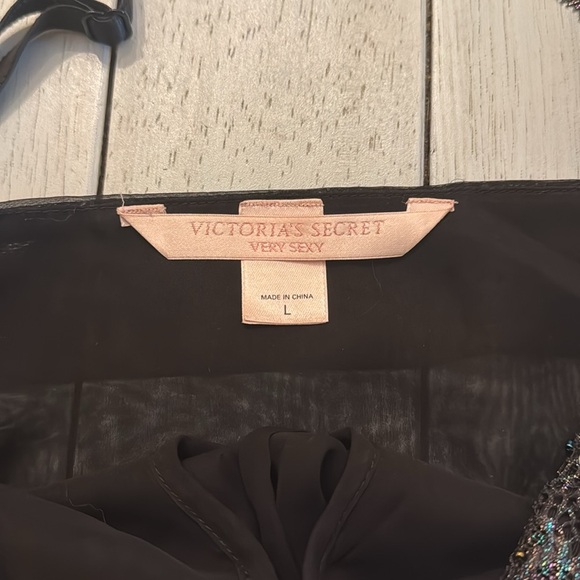 VICTORIA’S SECRET | Y2K black lingerie teddy & matching thong Sz Large NWOT - Picture 5 of 5